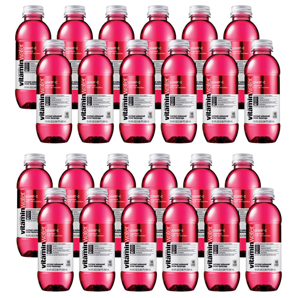 glaceau vitaminwater Power C, 16.9 Oz, Pack Of 24