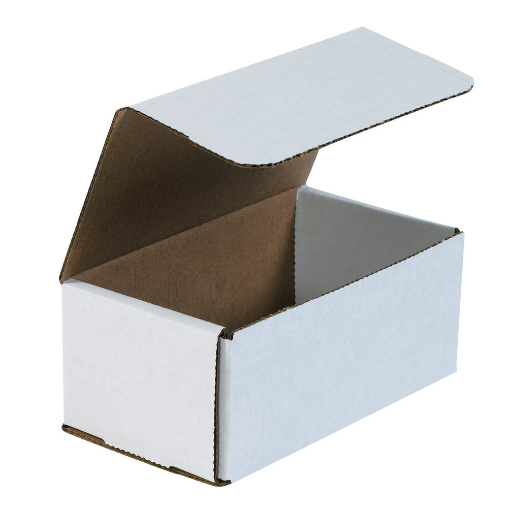Partners Brand White Corrugated Mailers, 7in x 4in x 3in, Pack Of 50