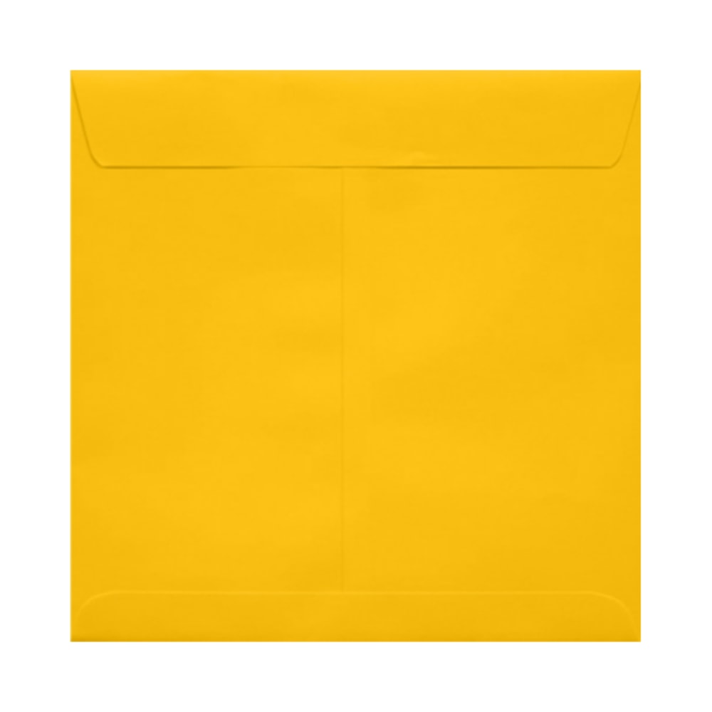 LUX Square Envelopes, 7 1/2in x 7 1/2in, Peel & Press Closure, Sunflower Yellow, Pack Of 500