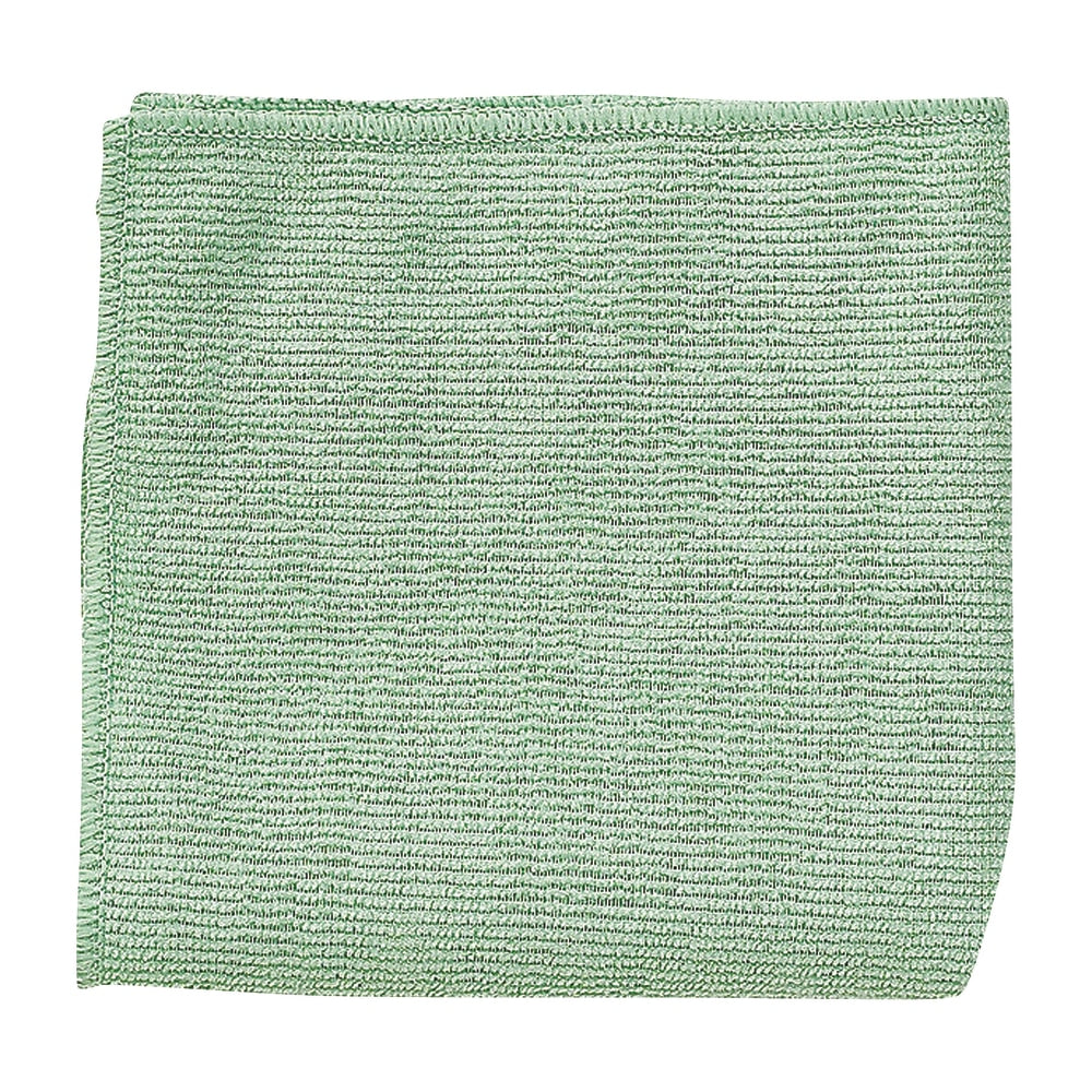Rubbermaid Microfiber Cloths, 16in x 16in, Green, Case Of 288