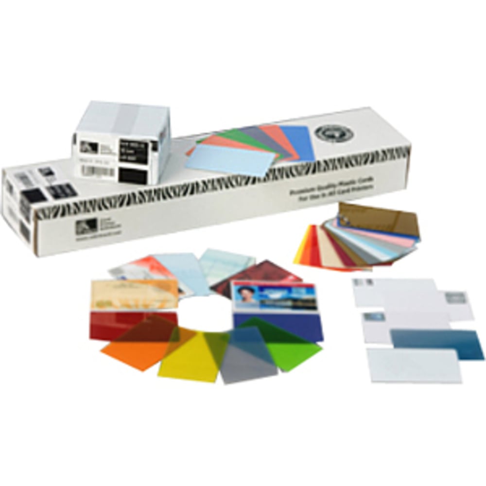 Zebra Premier ID Card - Printable - 2.13in x 3.38in Length - 500 - White - Polyvinyl Chloride (PVC)
