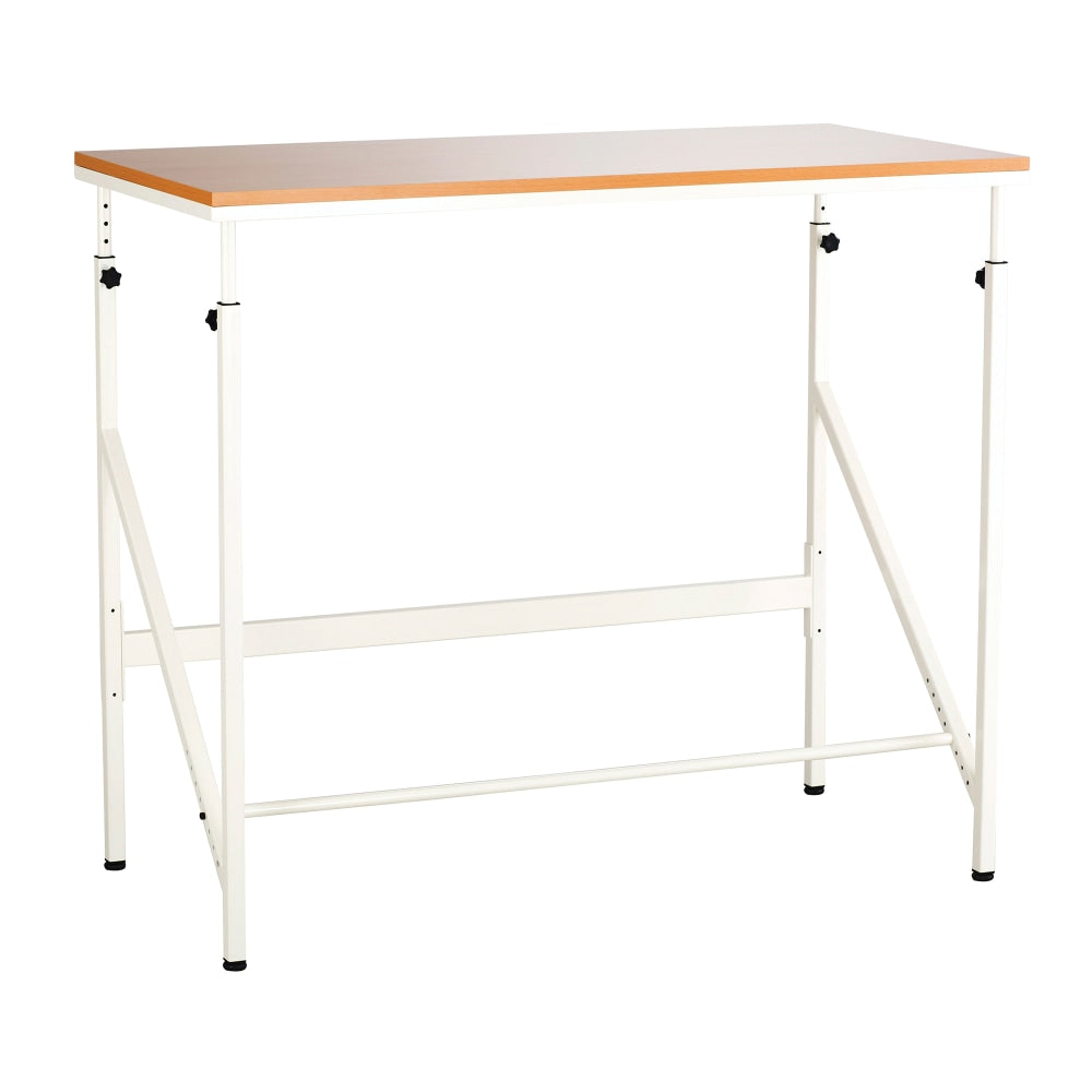 Safco Elevate Laminate/Steel Standing-Height 24inW Student Desk, Beech/White