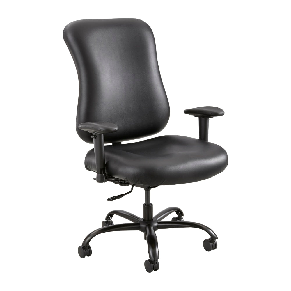 Safco Optimus Big & Tall Ergonomic Vinyl High-Back Chair, Black