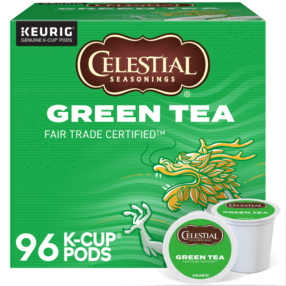 Celestial Seasonings Natural Antioxidant Green Tea Single-Serve K-Cups, 0.40 Oz, Box Of 96