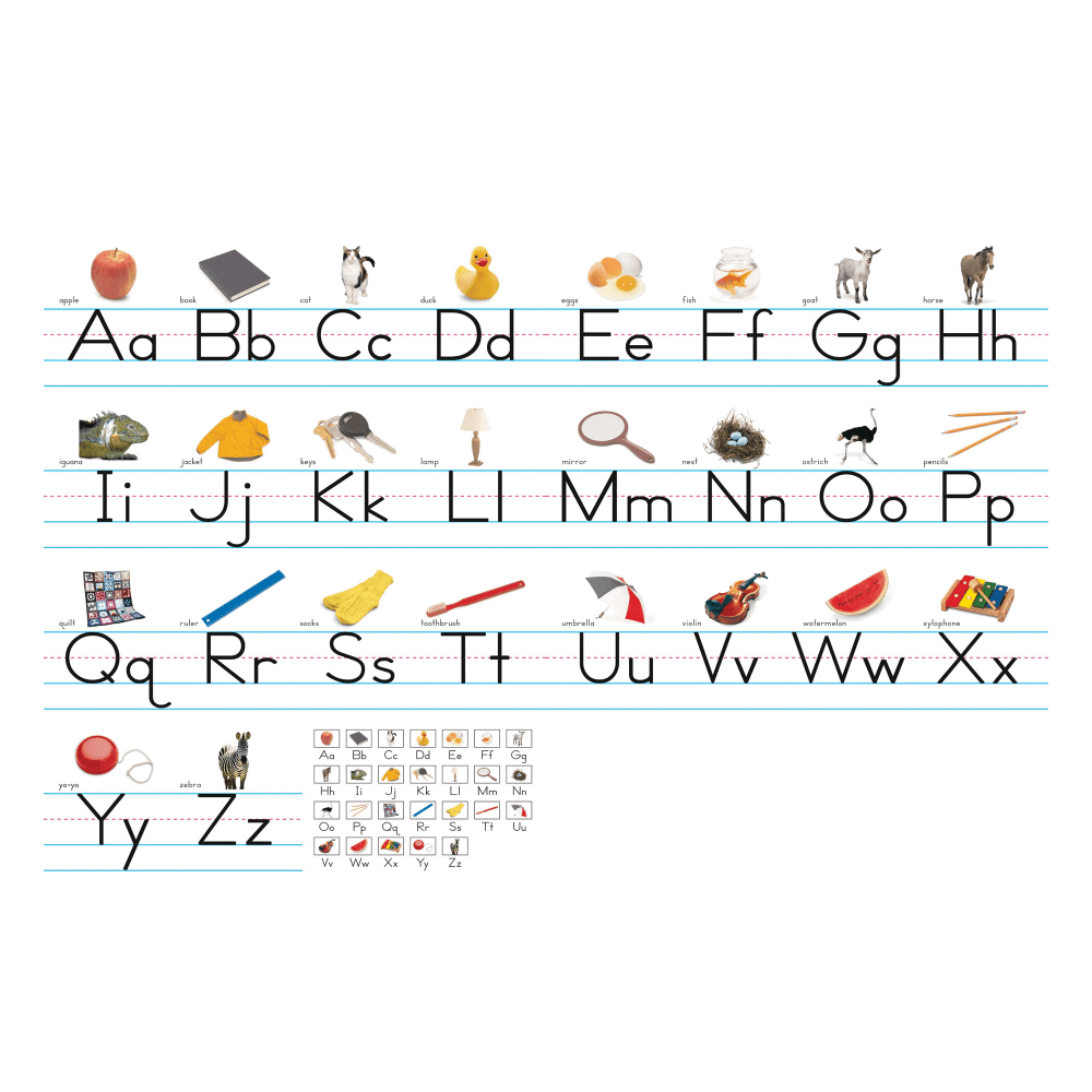 North Star Teacher Resources Photo Traditional Manuscript Alphabet Lines Bulletin Board Set, 7 5/8in X 14ft