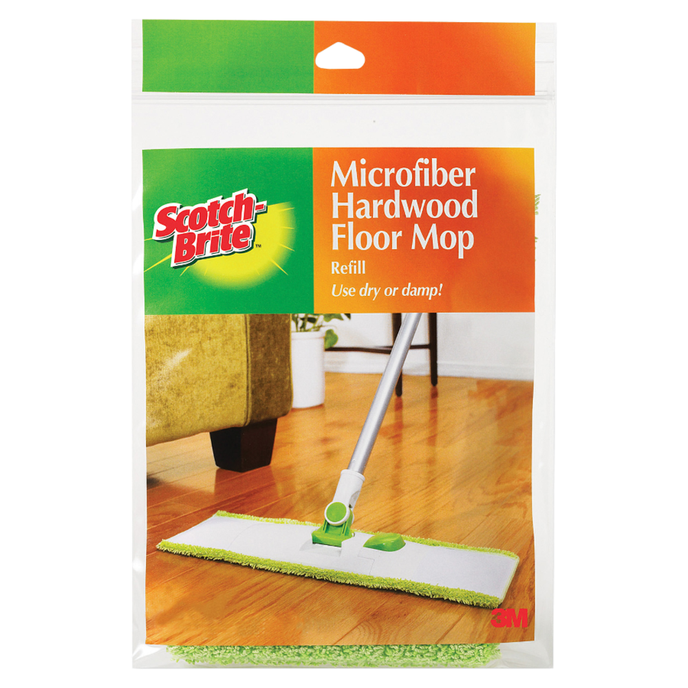 Scotch-Brite Refill Mop Head For Scotch-Brite Hardwood Floor Mops, 17in, White