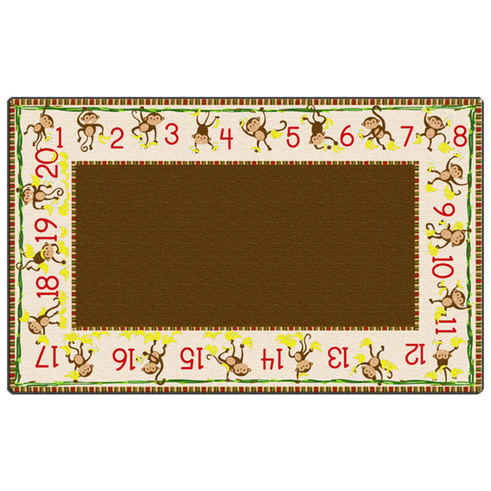 Flagship Carpets Cushy Tushy Monkeys Carpet, Rectangle, 7ft 6in x 12ft, Multicolor