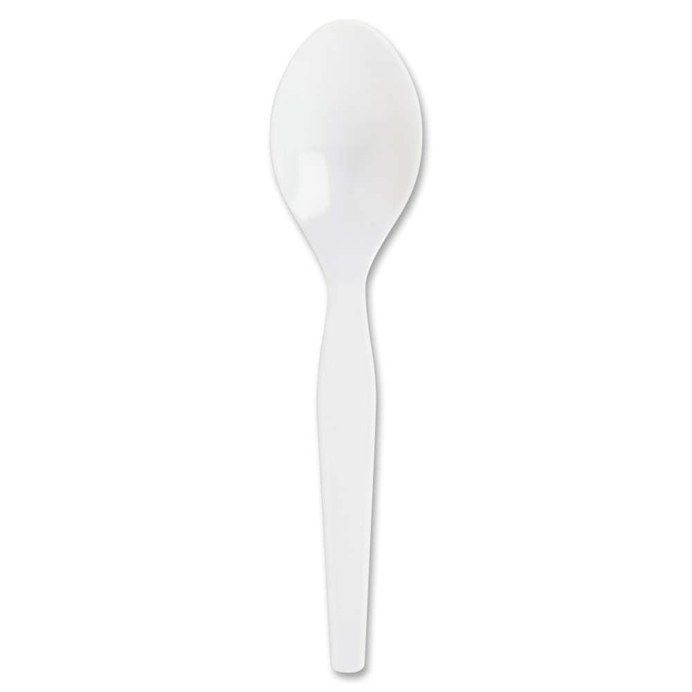 Genuine Joe Heavyweight Disposable Spoons - 1 Piece(s) - 4000/Carton - Spoon - 1 x Spoon - Disposable - Polystyrene - White