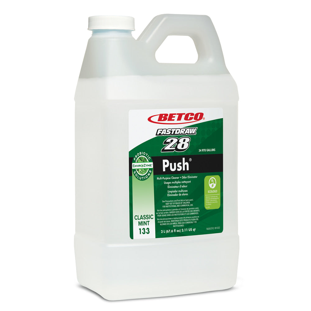 Betco Green Earth Push Drain Maintainer, Floor Cleaner And Carpet Spotter, 67.6 Oz Bottle, Case Of 4
