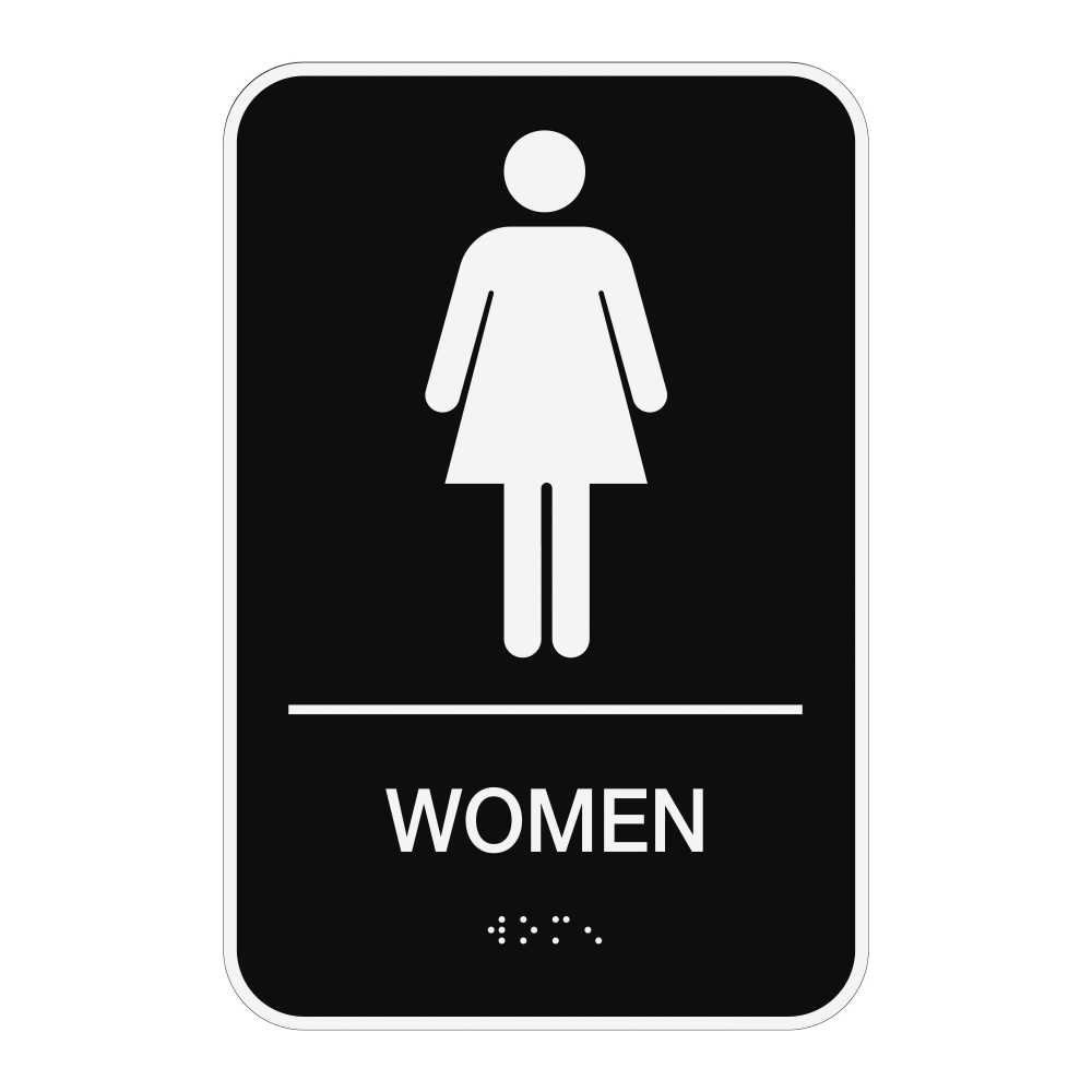 Cosco ADA Men/Women Combo Pack Restroom Signs, 6in x 9in, Pack Of 2