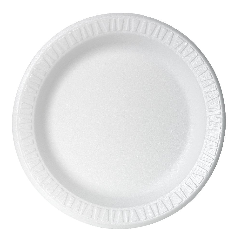Dart Concorde Foam Plates, 9in, White, Carton Of 500
