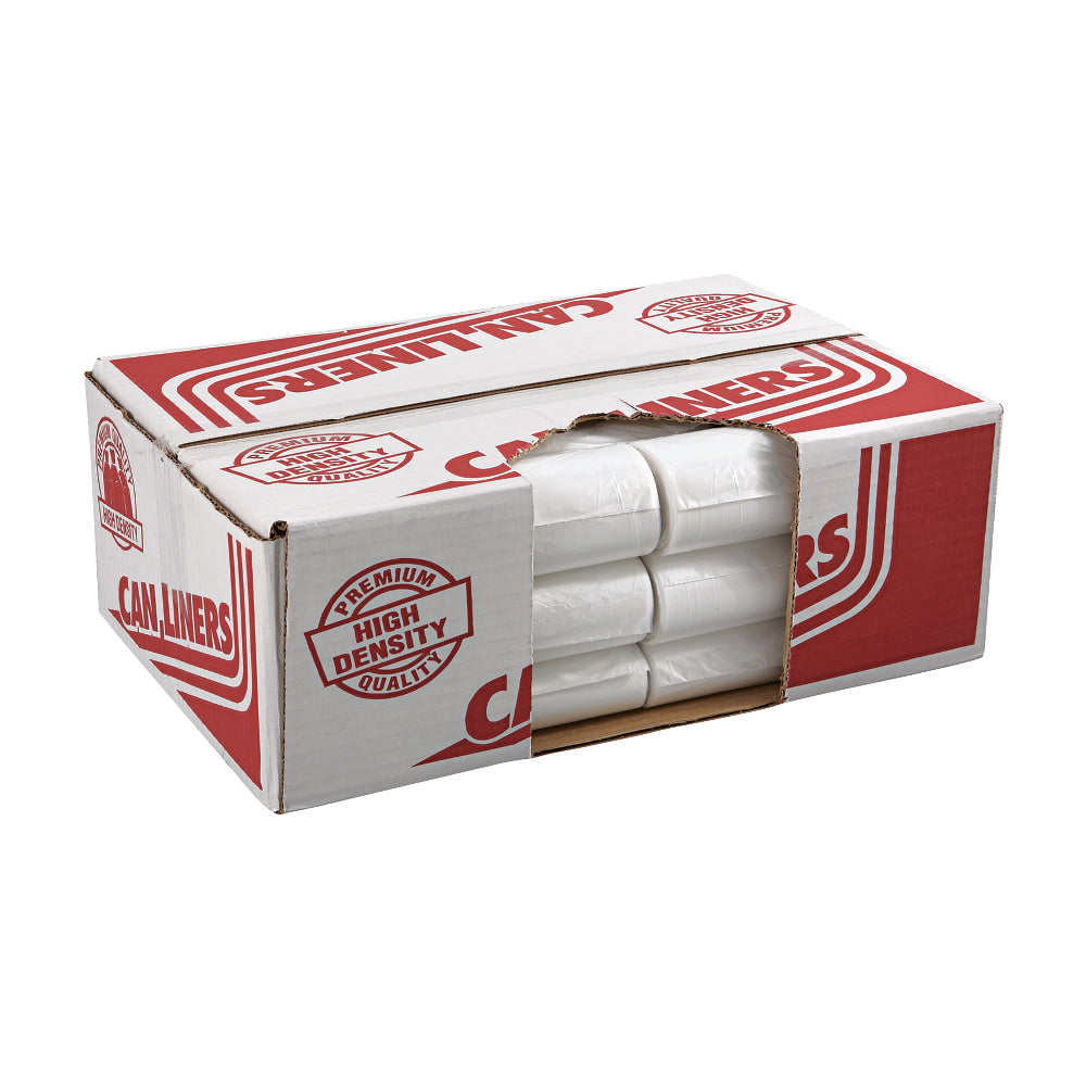 Pitt Transparent 1/4-mil Trash Can Liners, 12 - 16 Gallons, Pack Of 1,000