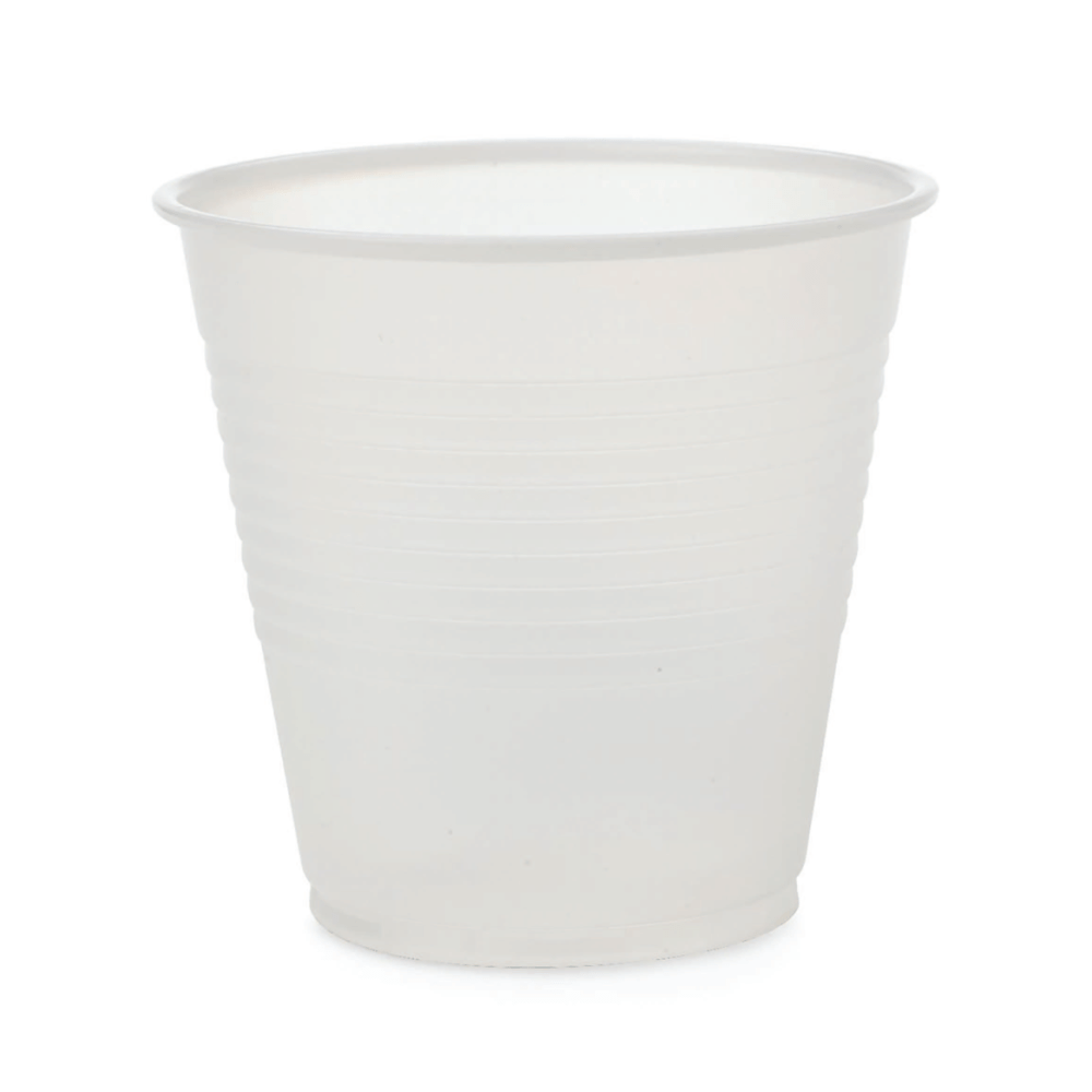 Medline Disposable Plastic Drinking Cups, 5 Oz, Translucent, 100 Cups Per Bag, Case Of 25 Bags