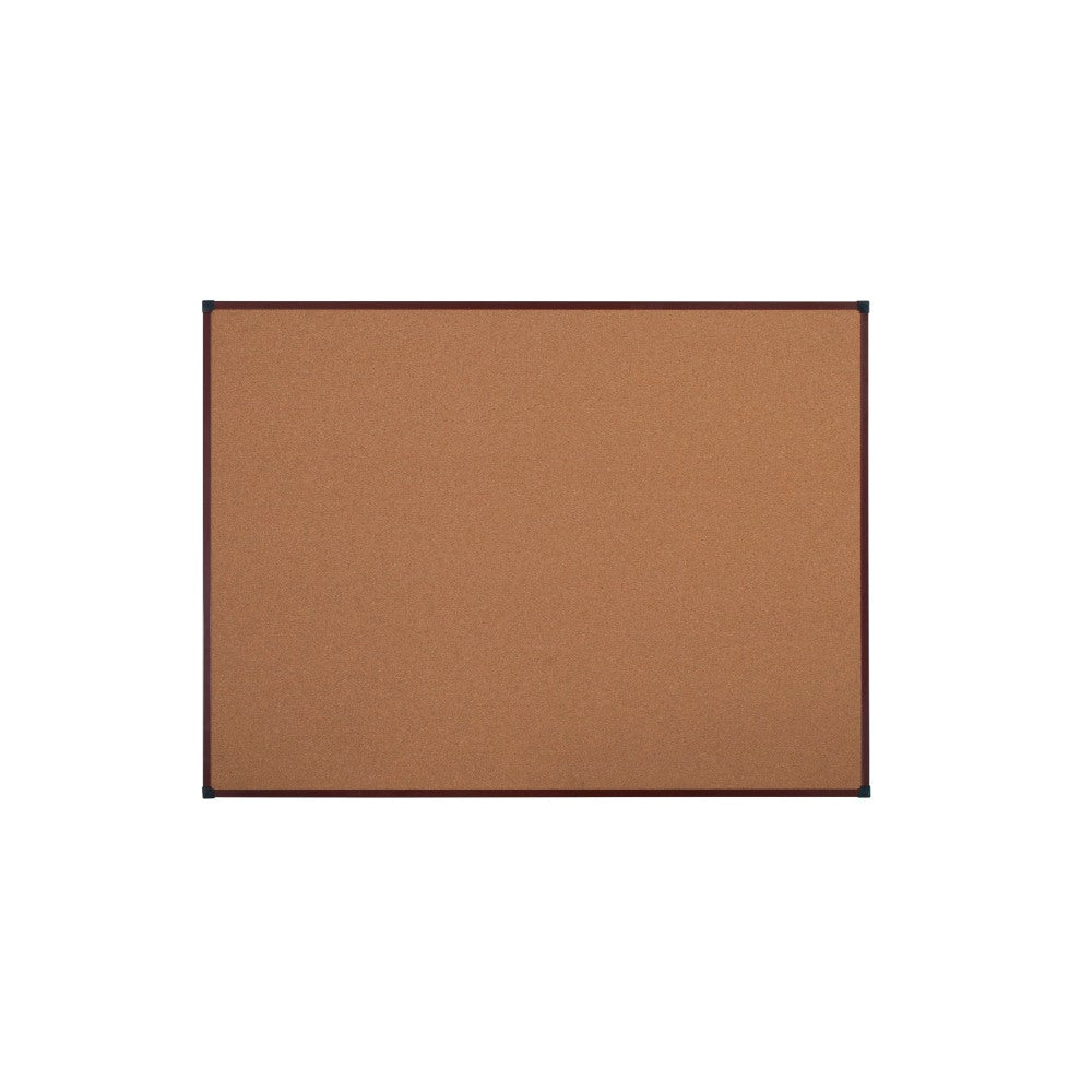 Office Depot Brand TechCork Bulletin Board, 36in x 24in, Aluminum Frame With Black Finish