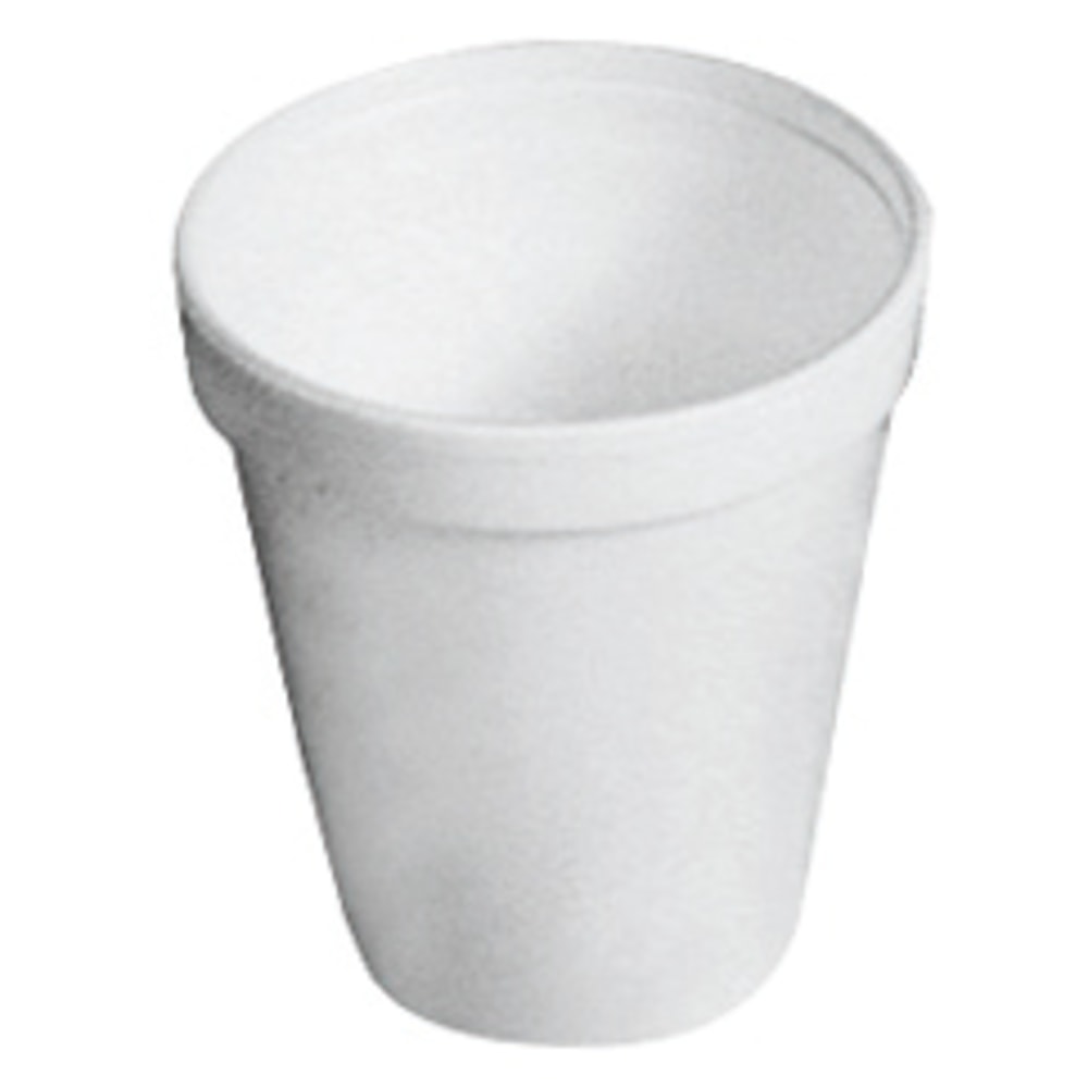 Dart Insulated Foam Drinking Cups, White, 8 Oz, Bag Of 25