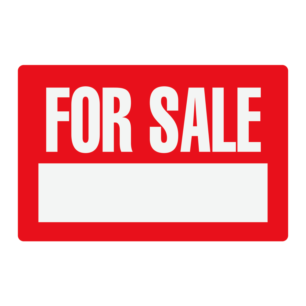 Cosco For Sale Sign, 8in x 12in, Red/White