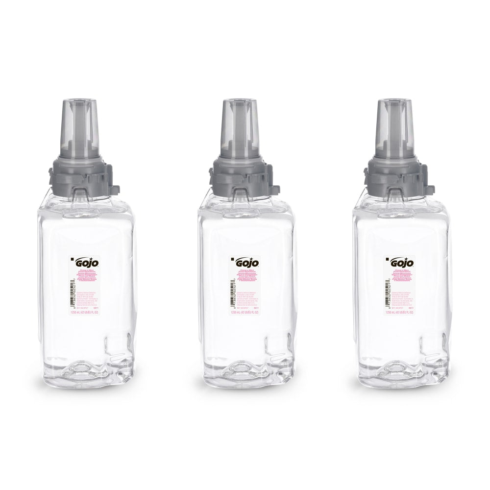 GOJO ADX-12 Clear & Mild Foam Hand Wash Soap, Unscented, 42 Oz, Case Of 3 Refills