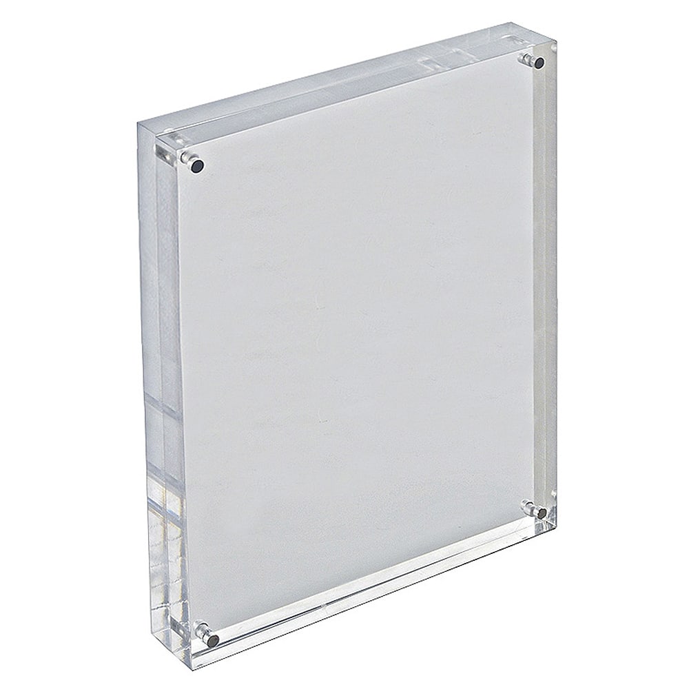 Azar Displays Acrylic Vertical/Horizontal Block Frame, 8 1/2in x 11in, Clear