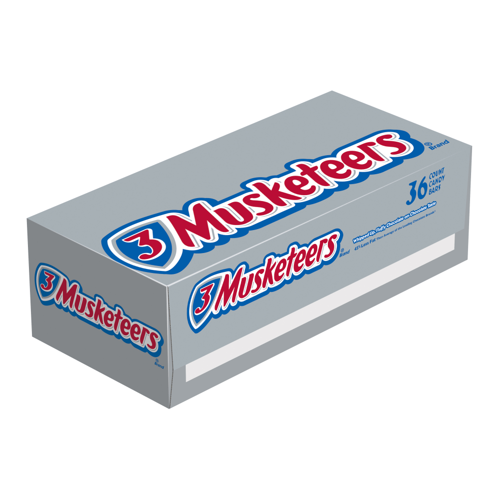 3 Musketeers Bars, 2.13 Oz, Box Of 36