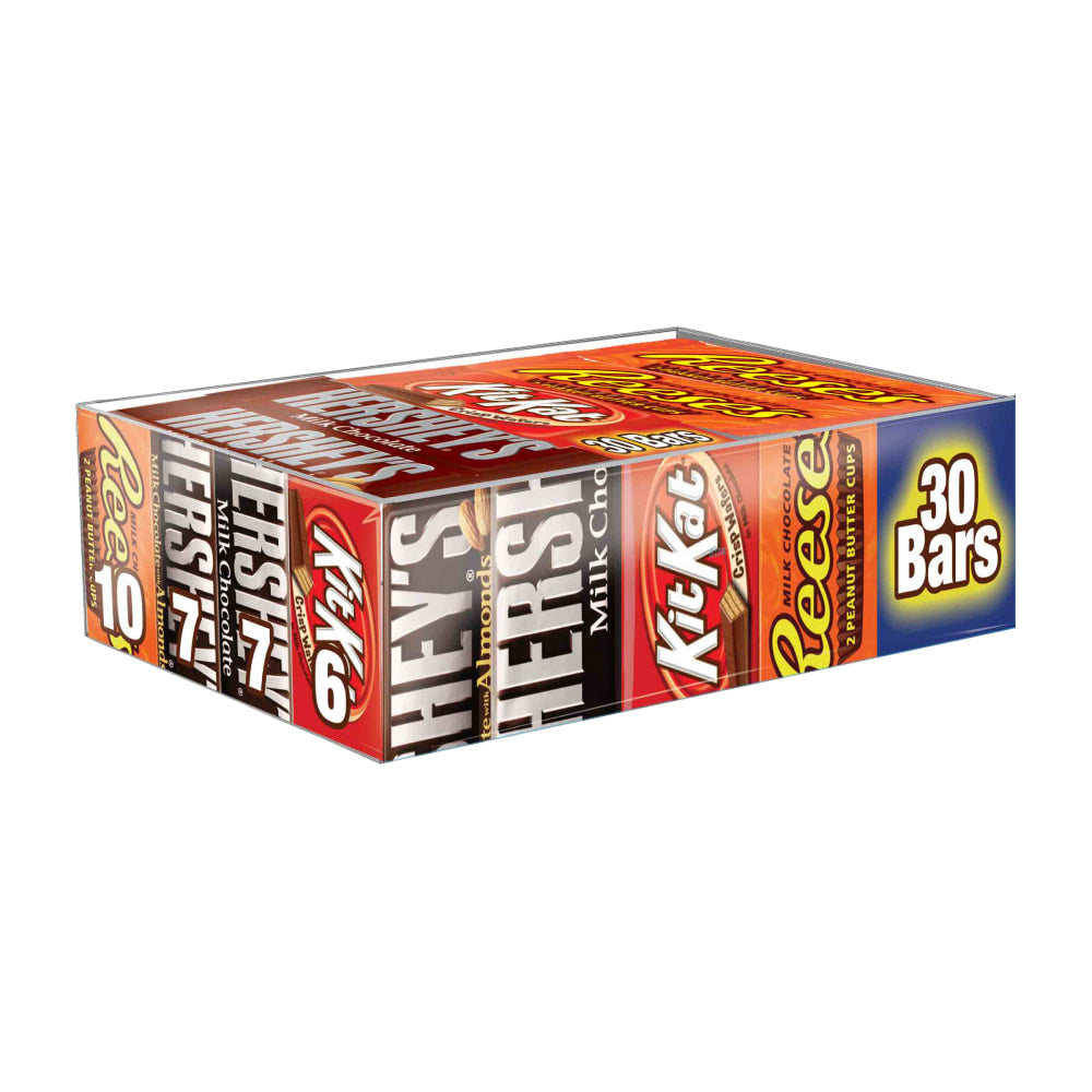 Hersheys Full Size Chocolate Bars, Variety Pack, Box Of 30