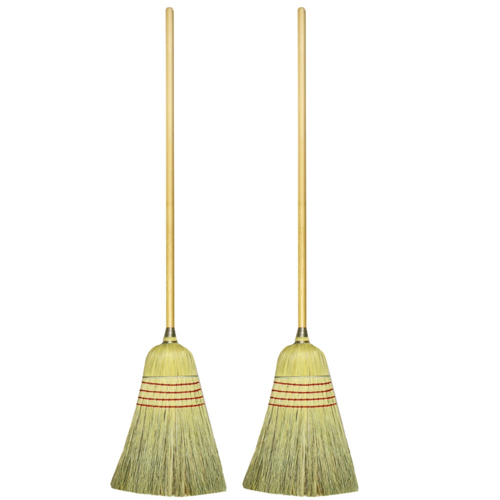 S.M. Arnold Small Brooms, 30in x 7-1/2in, Pack Of 2 Brooms