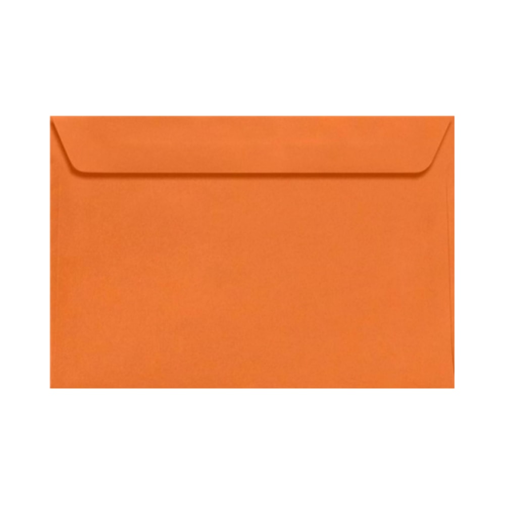 LUX Booklet 6in x 9in Envelopes, Gummed Seal, Mandarin Orange, Pack Of 1,000
