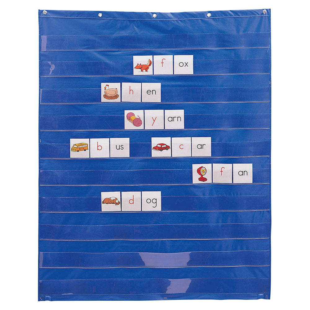 Learning Resources Standard Pocket Chart, 33 1/2in x 42in, Blue, Ages 3 to 10
