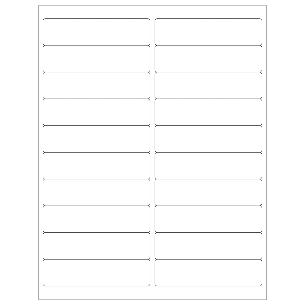 Tape Logic Removable Laser Labels, LL264, Rectangle, 4in x 1in, White, Case Of 2,000