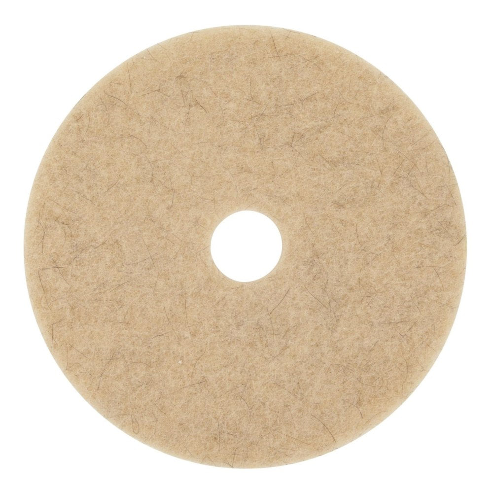 Niagara 3500N Natural Hogs Hair Floor Pads, 21in, Tan, Pack Of 5 Pads