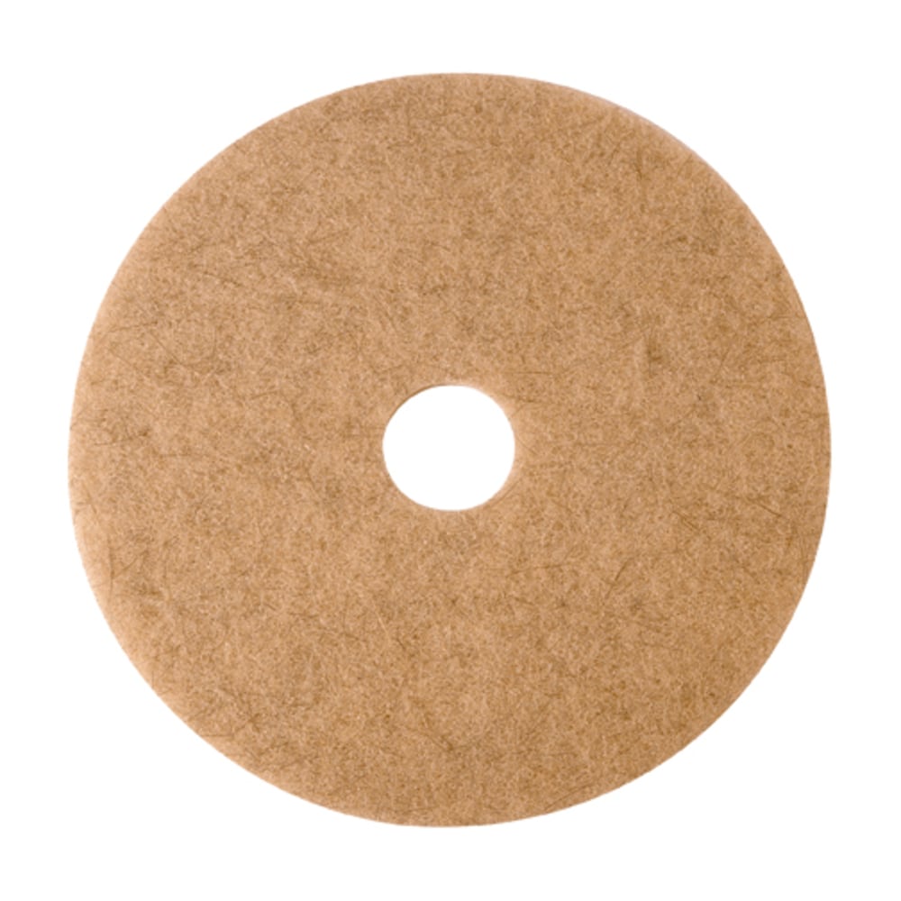 Niagara 3500N Natural Hogs Hair Floor Pads, 24in, Tan, Pack Of 5 Pads