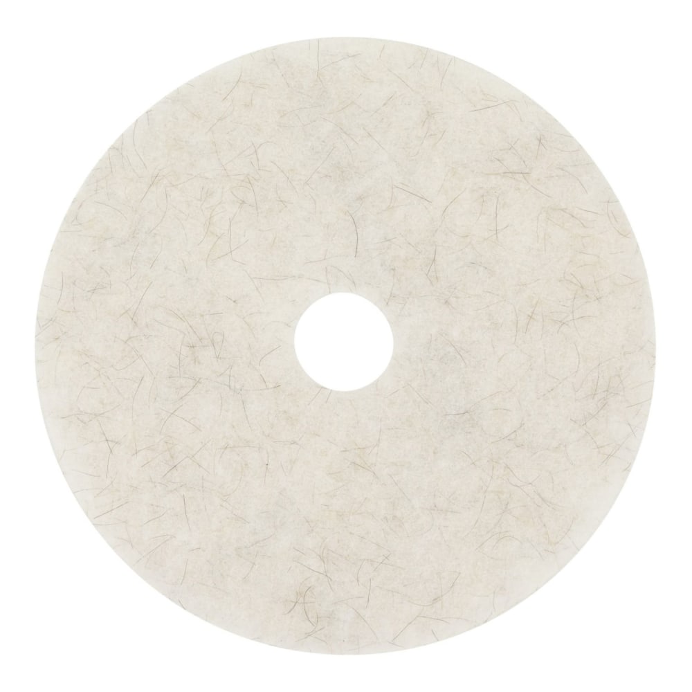 Niagara 3300N Natural Burnishing Pads, 24in, White, Pack Of 5 Pads