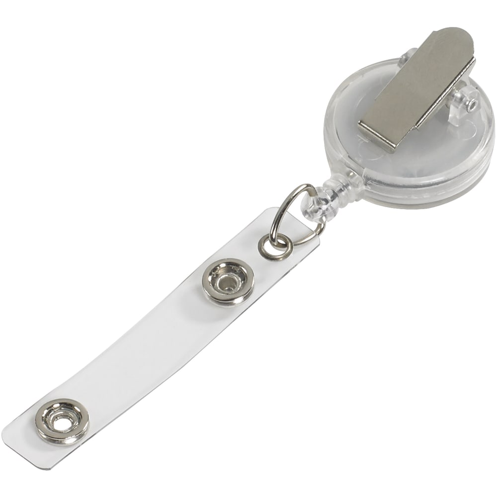 Partners Brand Retractable Lanyards, 36in, Clear, Case Of 12