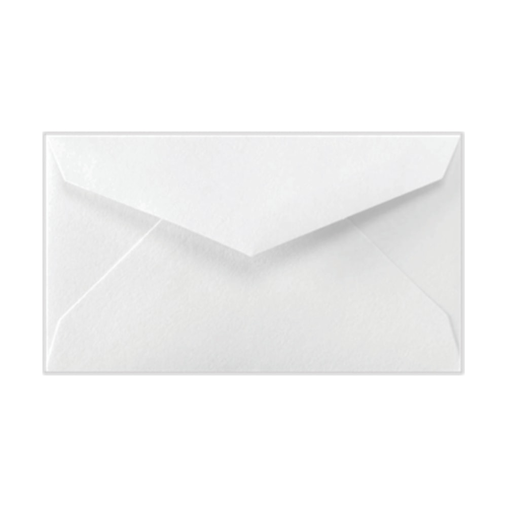 LUX Mini Envelopes, 2 1/8in x 3 5/8in, Gummed Seal, Bright White, Pack Of 50