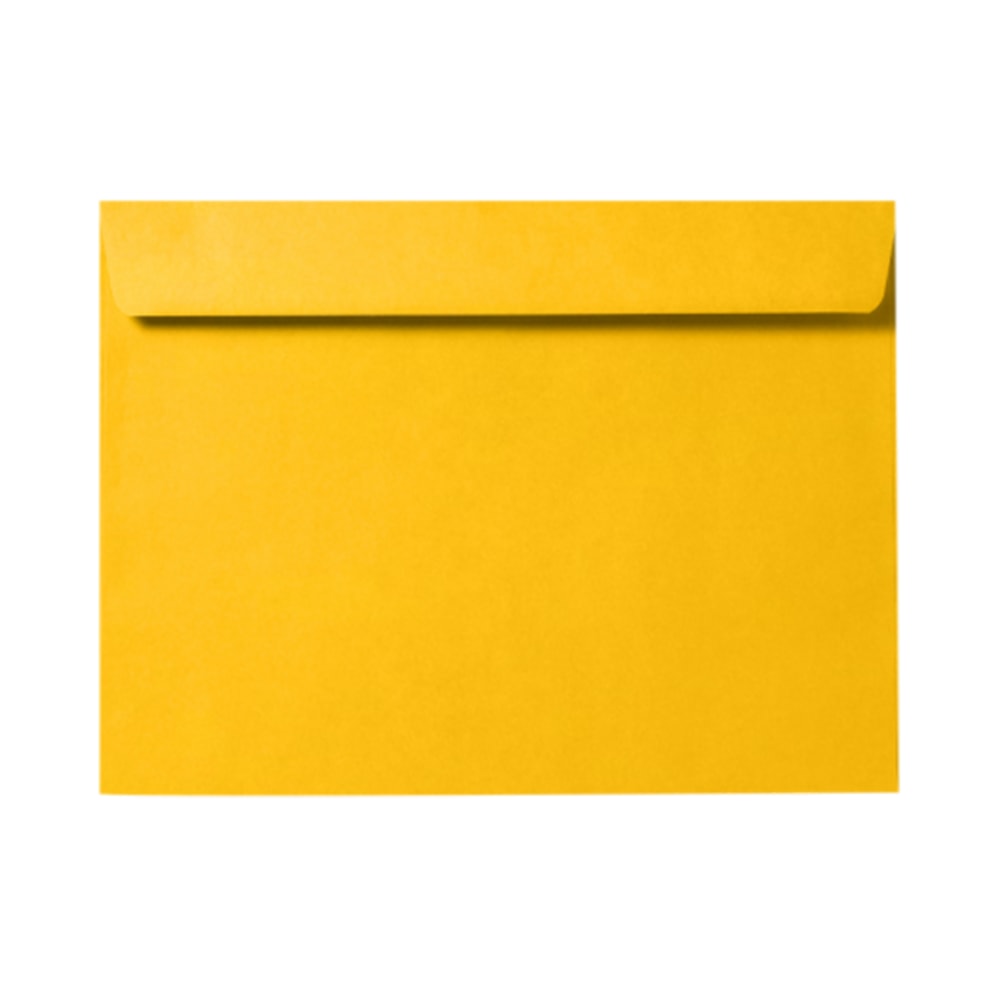 LUX Booklet 6in x 9in Envelopes, Gummed Seal, Sunflower Yellow, Pack Of 500