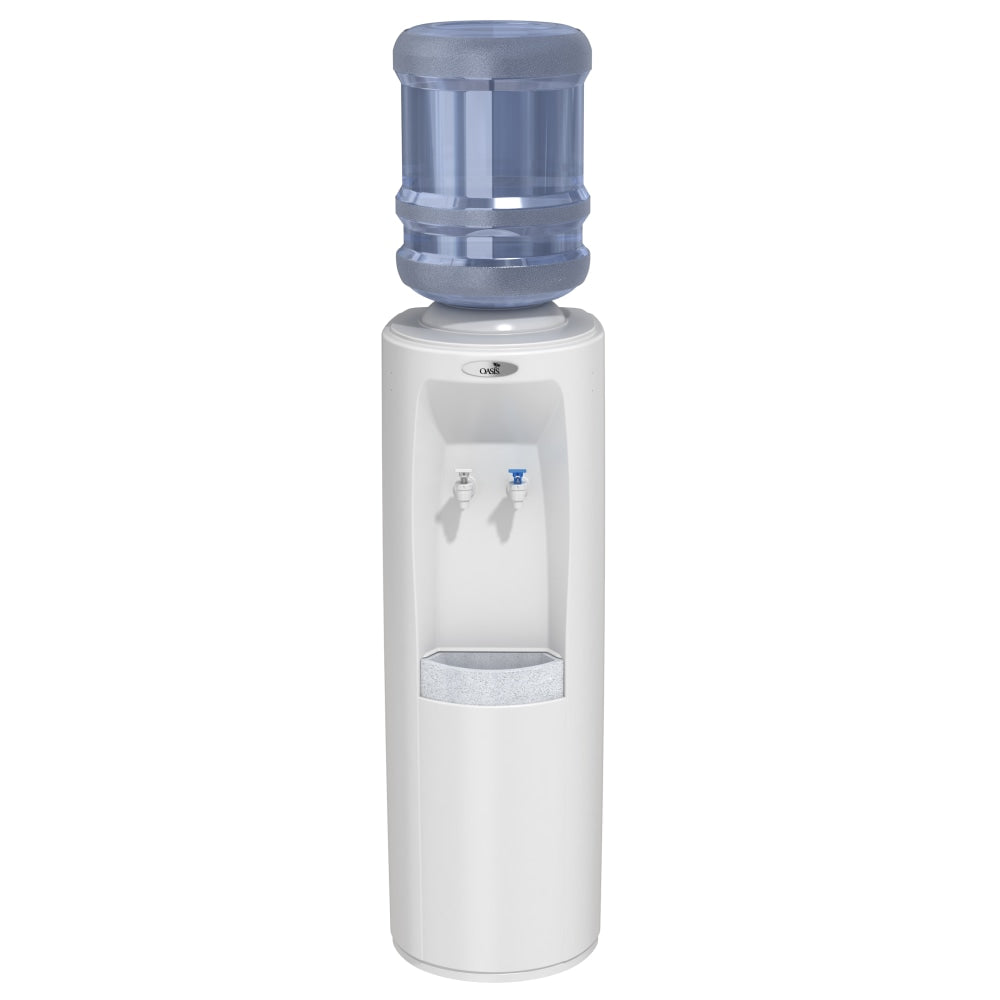 Oasis Atlantis Cook n Cold Floorstand Bottle Water Dispenser, 38 11/16inH x 13inW x 12 13/16inD, White