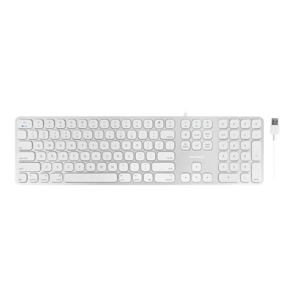Macally MLUXKEYA - Keyboard - USB - key switch: Scissor-Key - silver