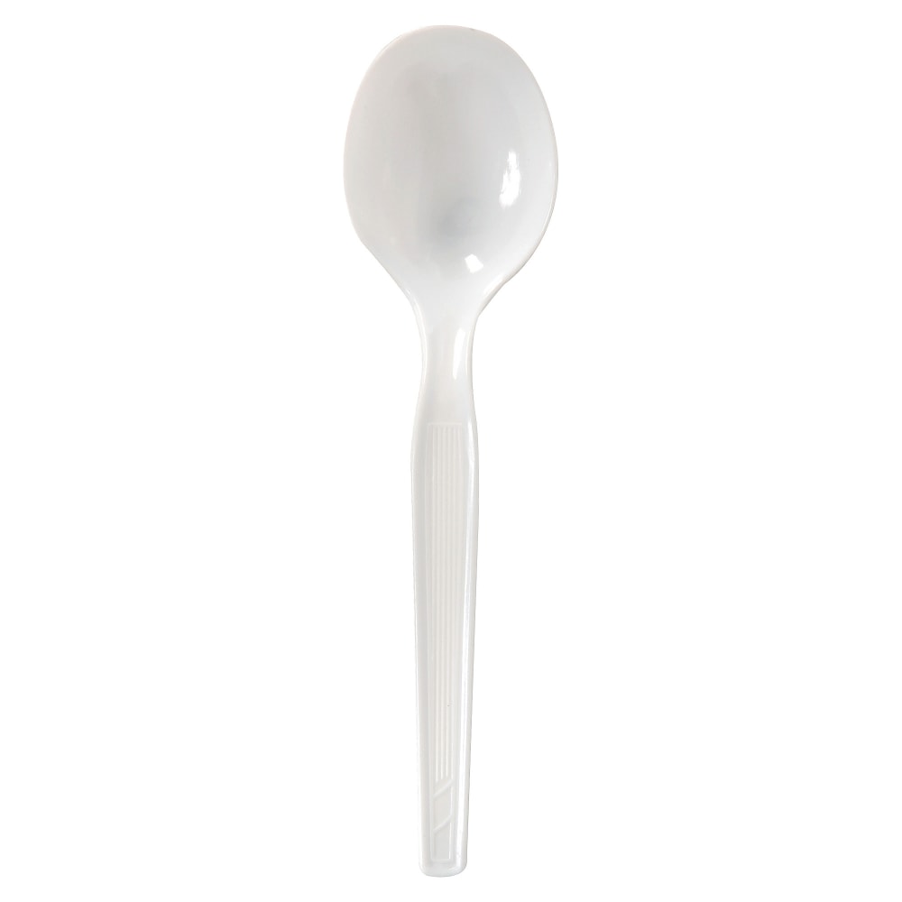 Dixie Heavy Medium-weight Disposable Soup Spoons Grab-N-Go by GP Pro - 100 / Box - 1000/Carton - Soup Spoon - 1000 x Soup Spoon - White