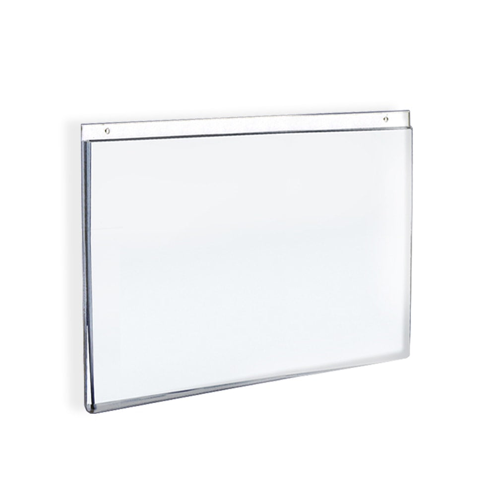 Azar Displays Wall-Mount U-Frame Acrylic Sign Holders, 5in x 7in, Clear, Pack Of 10