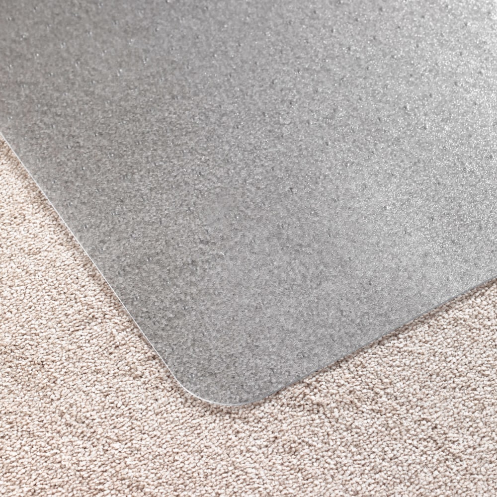 Floortex Computex Anti-Static Vinyl Lipped Chair Mat for Carpets up to 3/8in, 36in x 48in, Clear