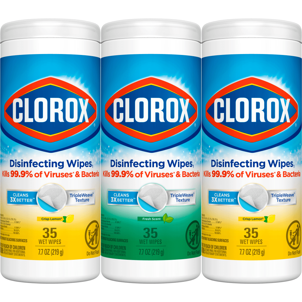 Clorox Disinfecting Wipes Value Pack, Bleach Free Cleaning Wipes - 35 Count Each (Pack of 3)
