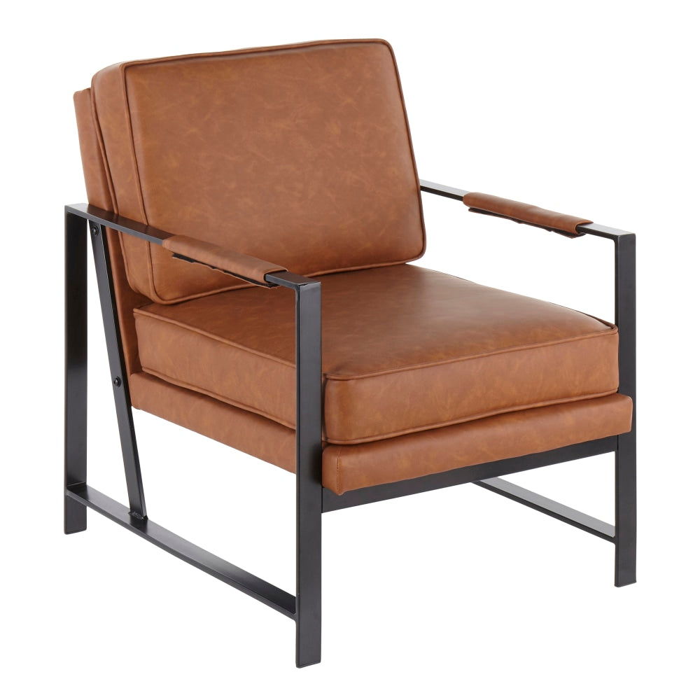 LumiSource Franklin Armchair, Black/Camel