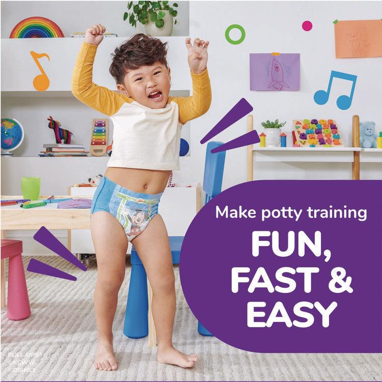 Pull-Ups Learning Designs Potty Training Pants for Boys, Size 5, 3T-4T, 32 lbs to 40 lbs, 84/Carton