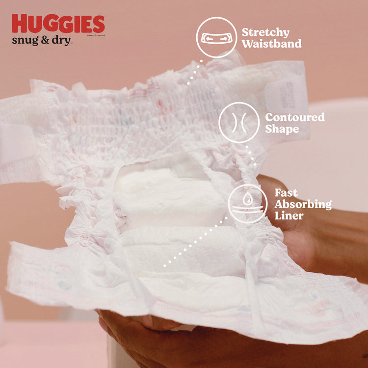Snug and Dry Diapers, Size 1, 8 lbs to 14 lbs, 108/Carton