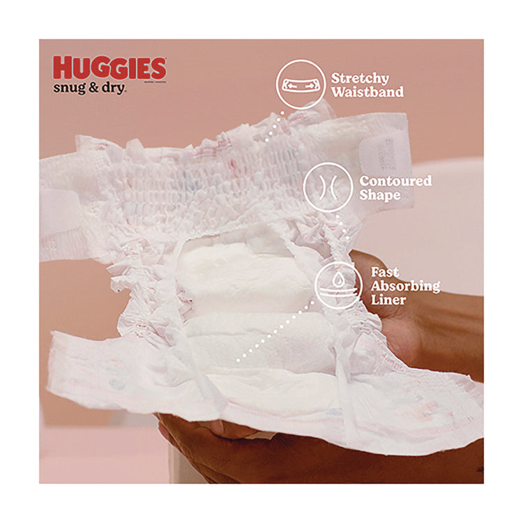 Snug and Dry Diapers, Size 5, 27+ lbs, 132/Carton