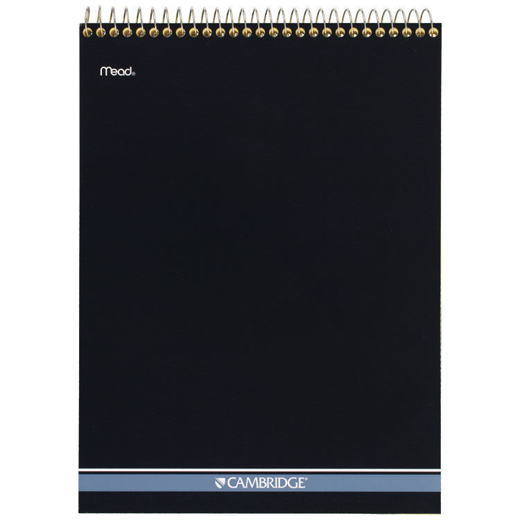 Stiff-Back Wire Bound Notepad, Wide/legal Rule, Canary/blue Cover, 70 Canary-Yellow 8.5 X 11.5 Sheets