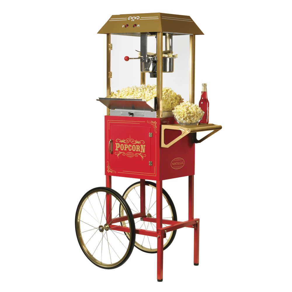 Nostalgia Electrics NKPCRT10 Vintage Professional Popcorn Cart, Red