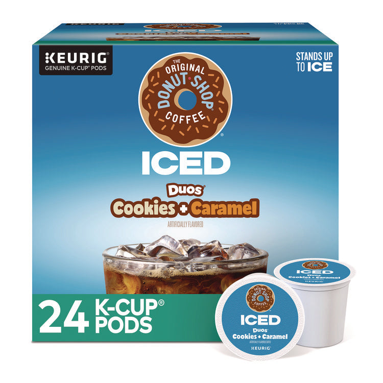 Iced Duos Cookies + Caramel Iced Coffee K-Cup Pods, 24/Box