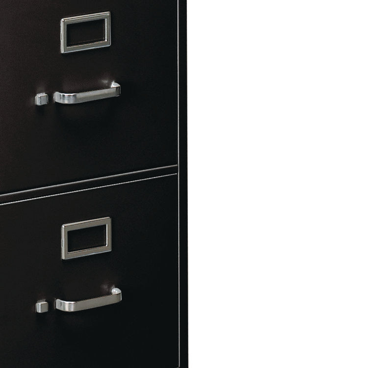310 Series Vertical File, 4 Legal-Size File Drawers, Black, 18.25" X 26.5" X 52"