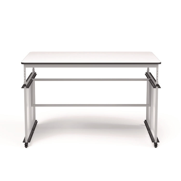 MBS Classroom Science Lab Makerspace Table, Rectangular, 60.25 x 39.25 x 38, White Top, Gray Base/Legs