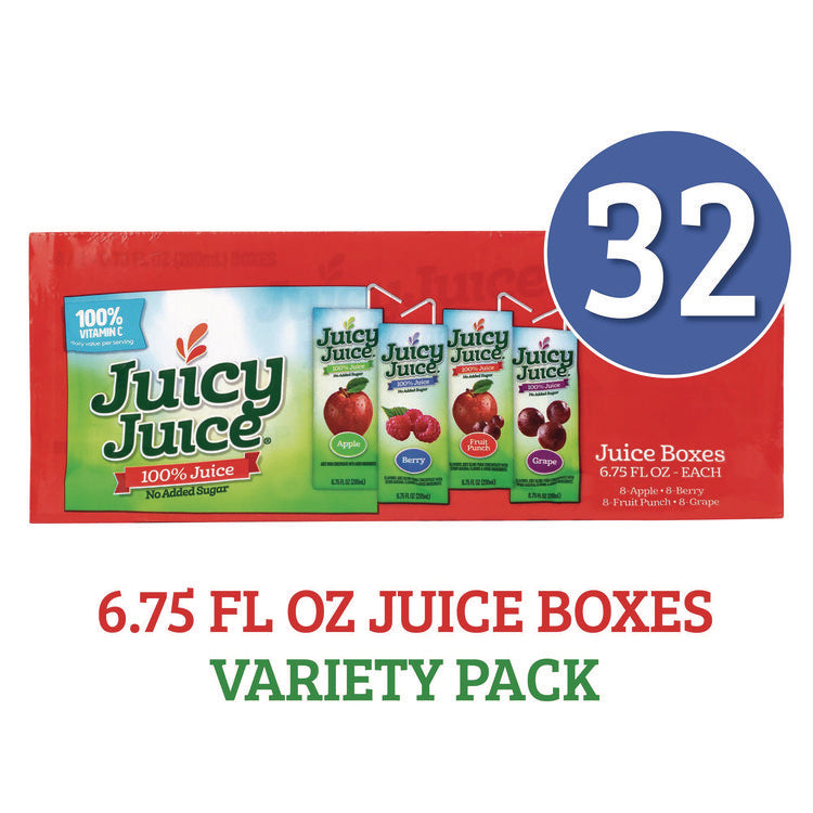 Juice Box Variety Pack, Assorted Flavors, 6.75 oz Box, 32/Carton
